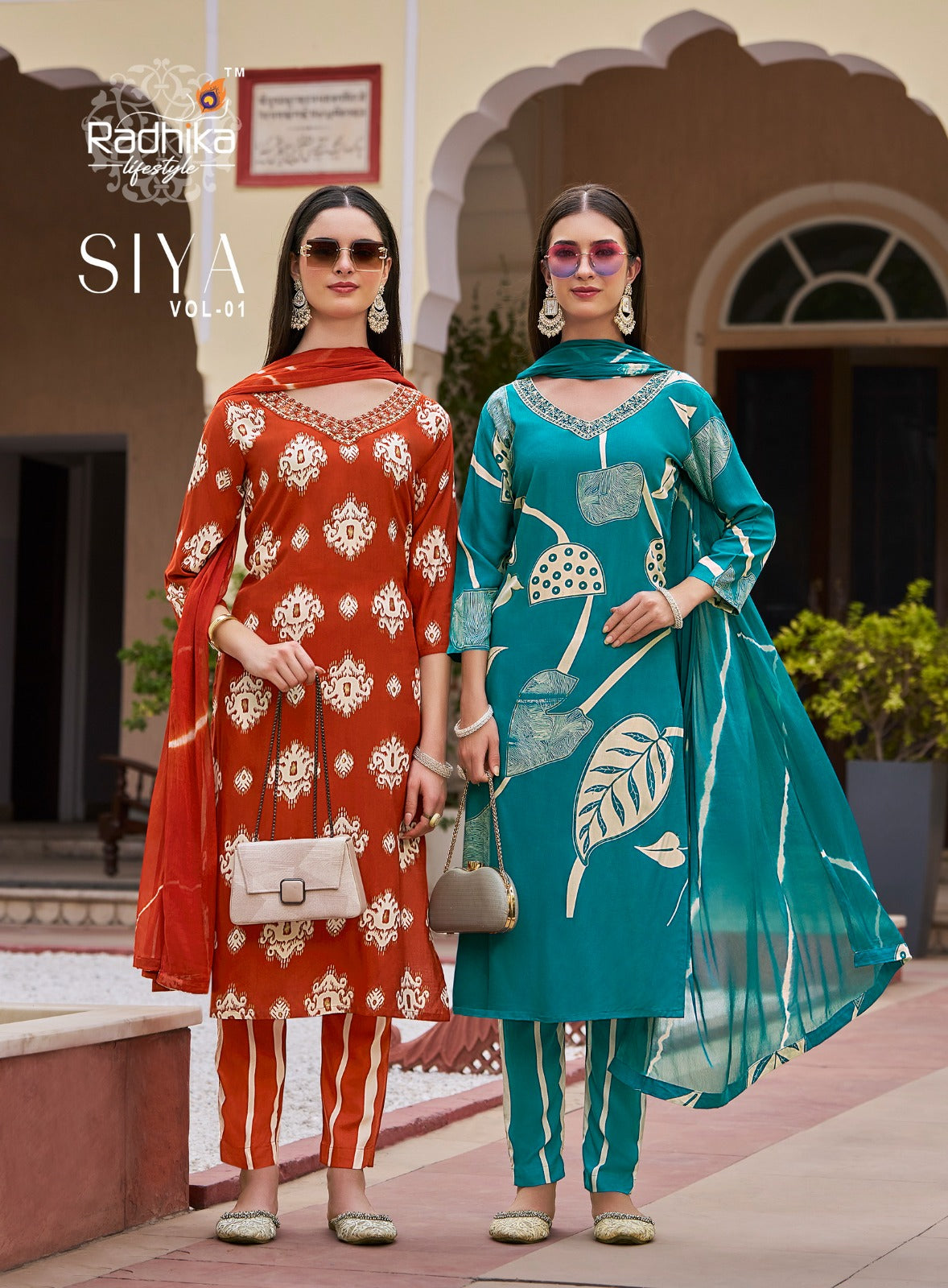 Siya Vol 1 Radhika Lifestyle Reyon Readymade Pant Style Suits Manufacturer Gujarat