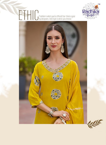 Siya Vol 1 Radhika Lifestyle Reyon Readymade Pant Style Suits Manufacturer Gujarat