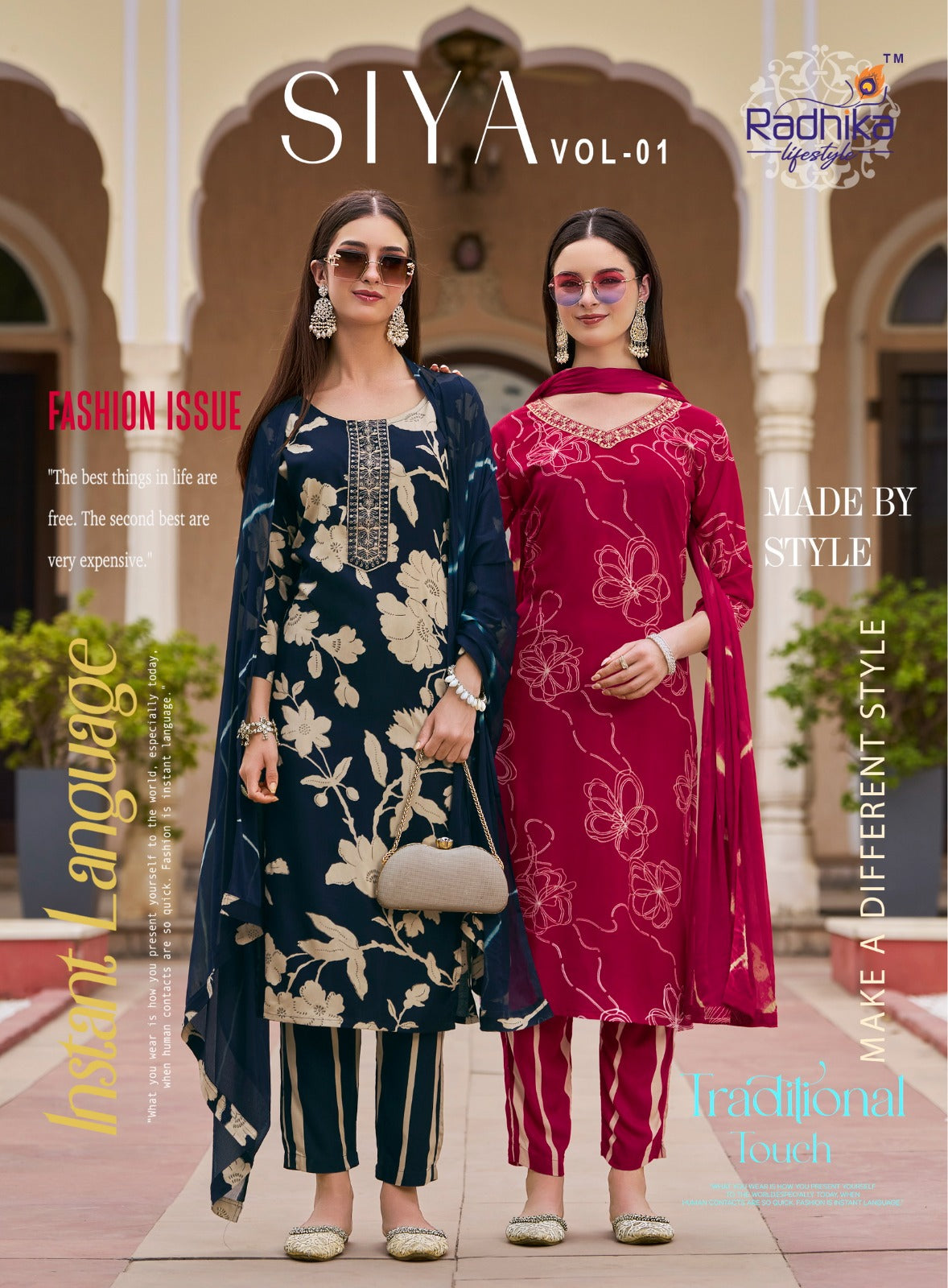 Siya Vol 1 Radhika Lifestyle Reyon Readymade Pant Style Suits Manufacturer Gujarat