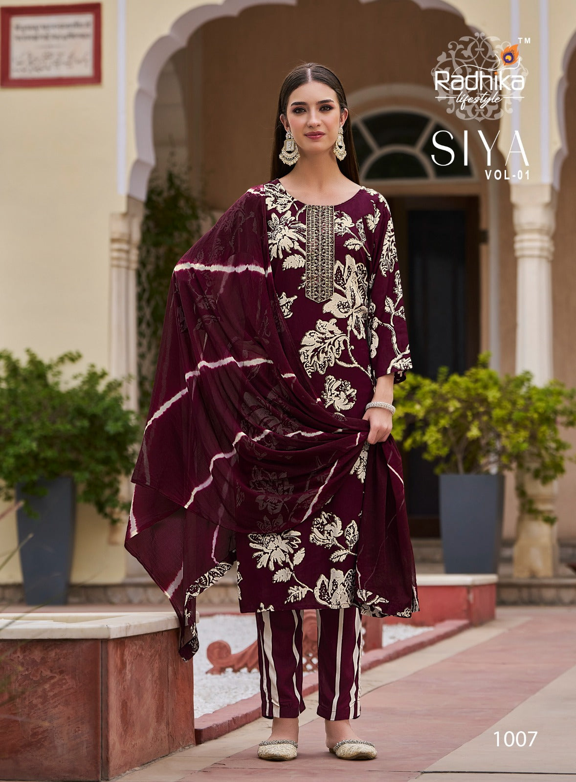 Siya Vol 1 Radhika Lifestyle Reyon Readymade Pant Style Suits Manufacturer Gujarat