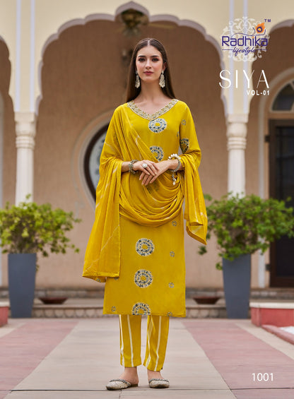 Siya Vol 1 Radhika Lifestyle Reyon Readymade Pant Style Suits Manufacturer Gujarat