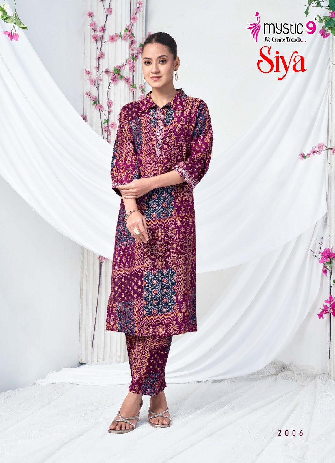 Siya Vol 2 Mystic 9 Roman Silk Co Ord Set Wholesale Price