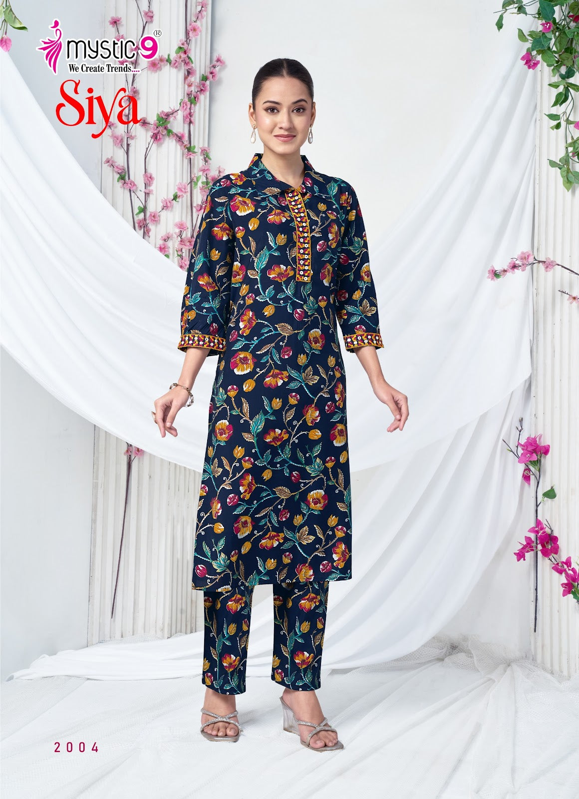 Siya Vol 2 Mystic 9 Roman Silk Co Ord Set Wholesale Price