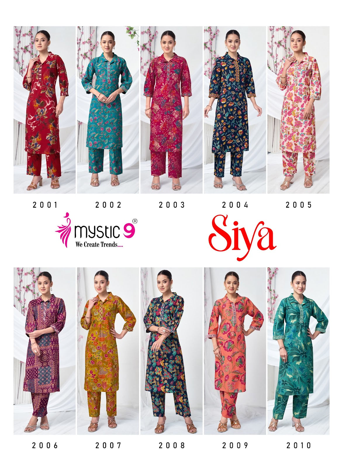 Siya Vol 2 Mystic 9 Roman Silk Co Ord Set Wholesale Price