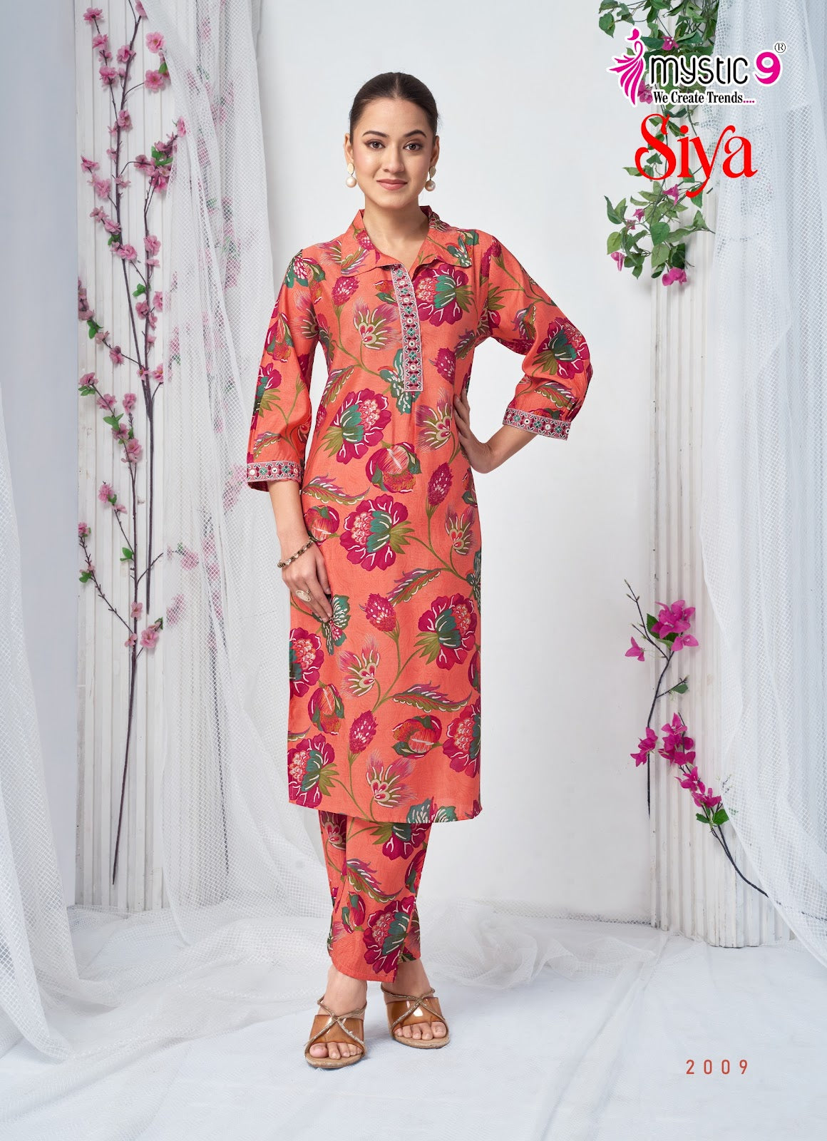 Siya Vol 2 Mystic 9 Roman Silk Co Ord Set Wholesale Price