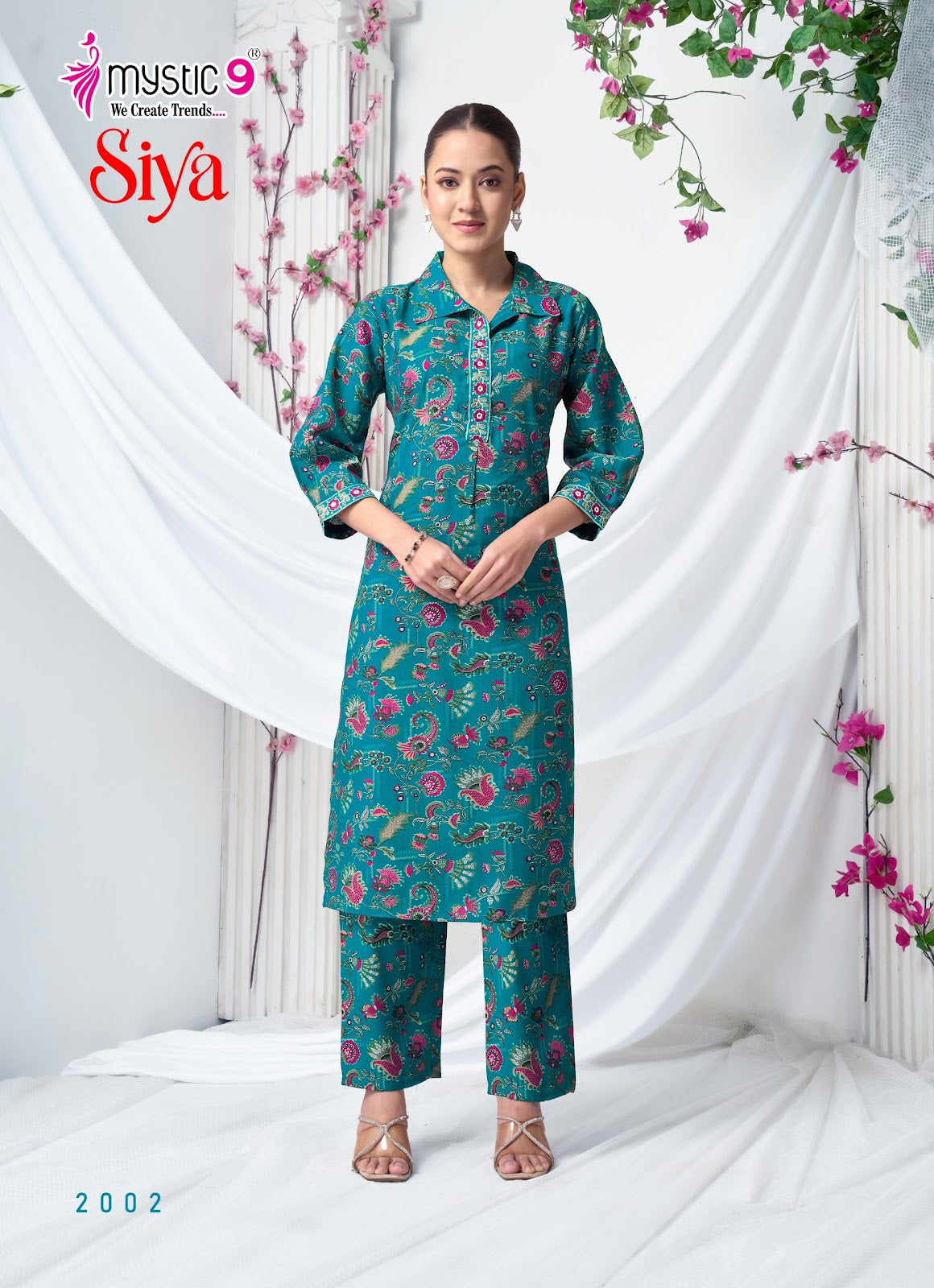 Siya Vol 2 Mystic 9 Roman Silk Co Ord Set Wholesale Price