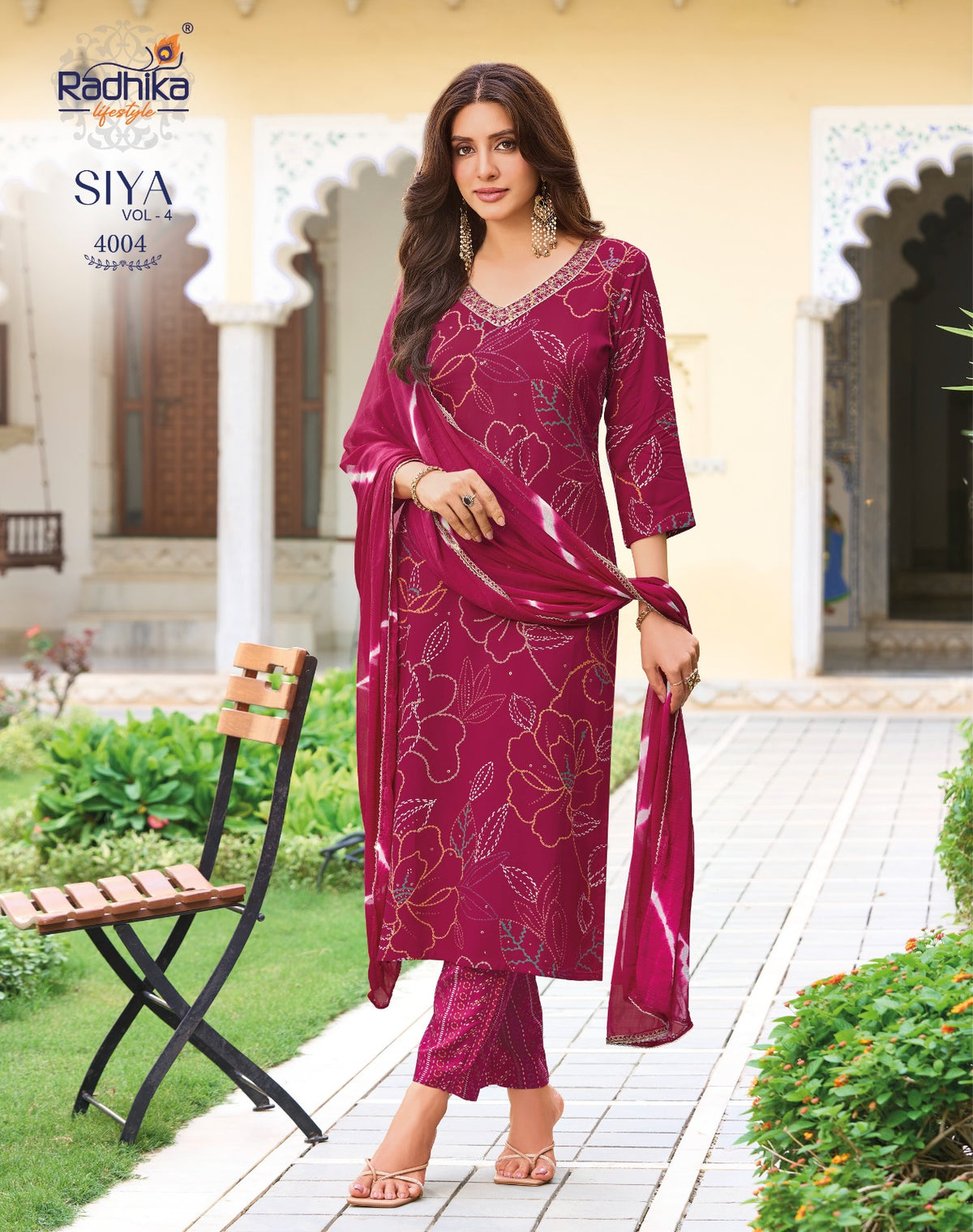 Siya Vol 4 Radhika Lifestyle Reyon Readymade Pant Style Suits Exporter