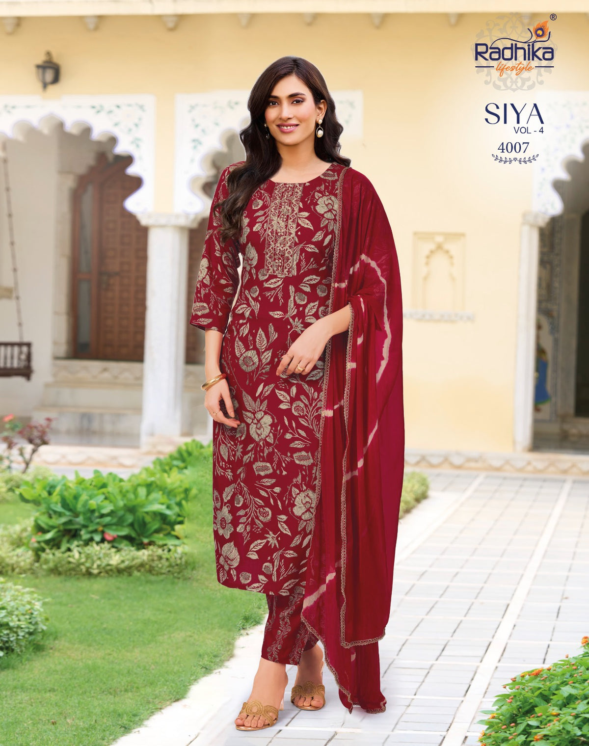 Siya Vol 4 Radhika Lifestyle Reyon Readymade Pant Style Suits Exporter