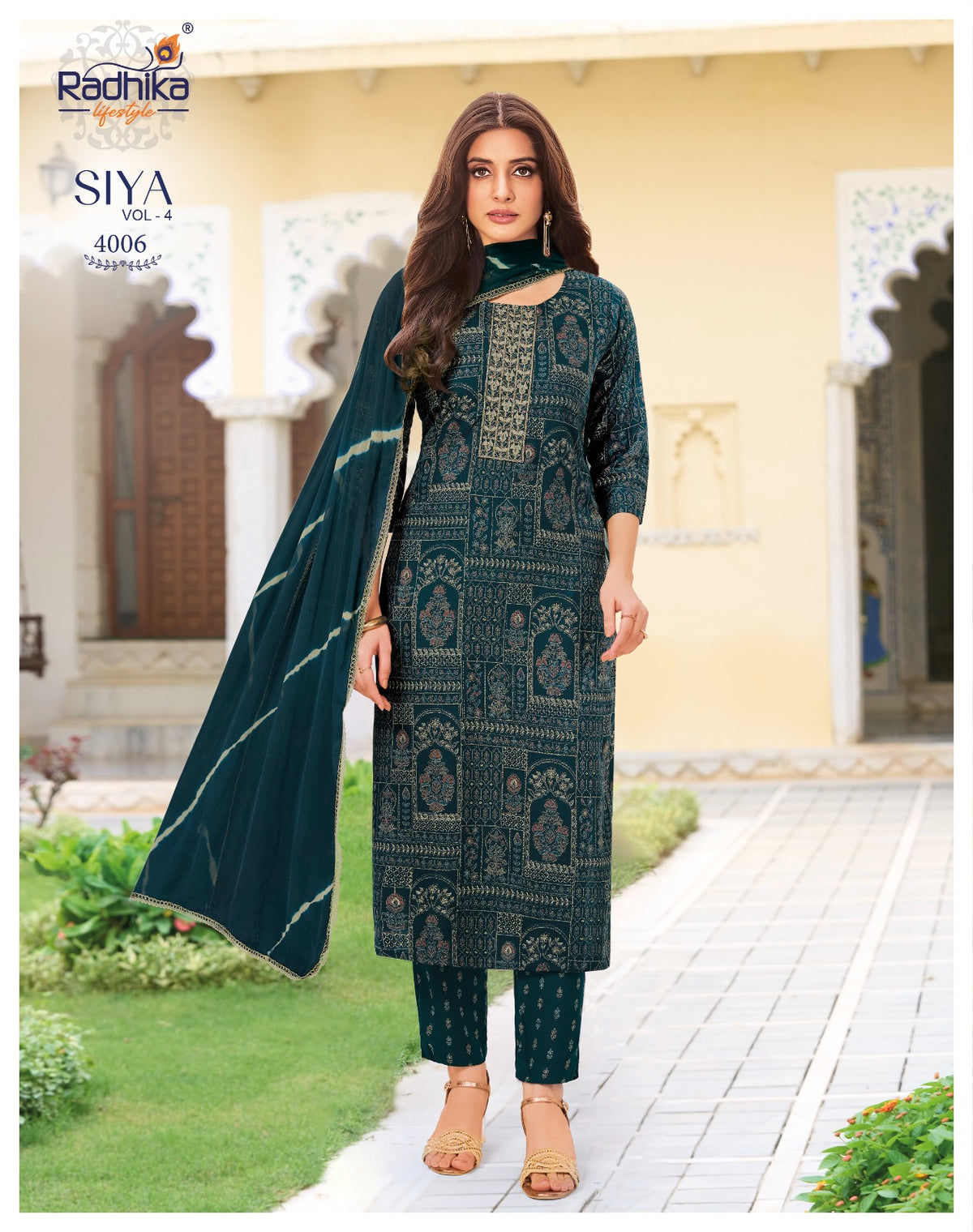Siya Vol 4 Radhika Lifestyle Reyon Readymade Pant Style Suits Exporter