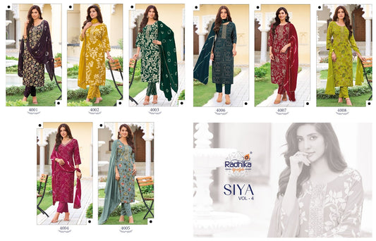 Siya Vol 4 Radhika Lifestyle Reyon Readymade Pant Style Suits Exporter