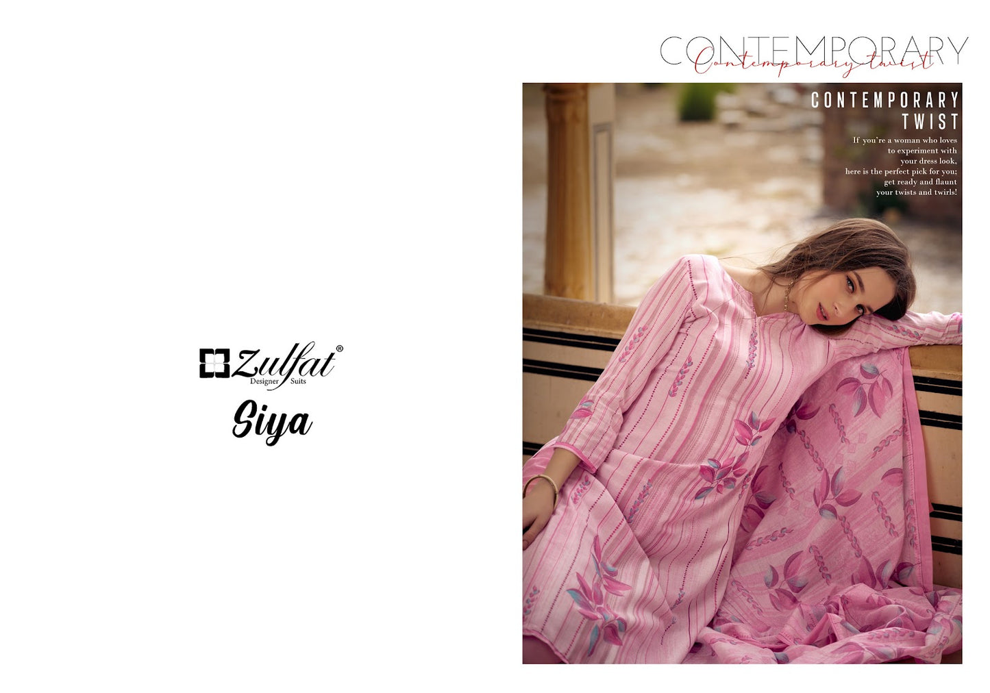 Siya Zulfat Designer Cotton Karachi Salwar Suits Manufacturer Gujarat
