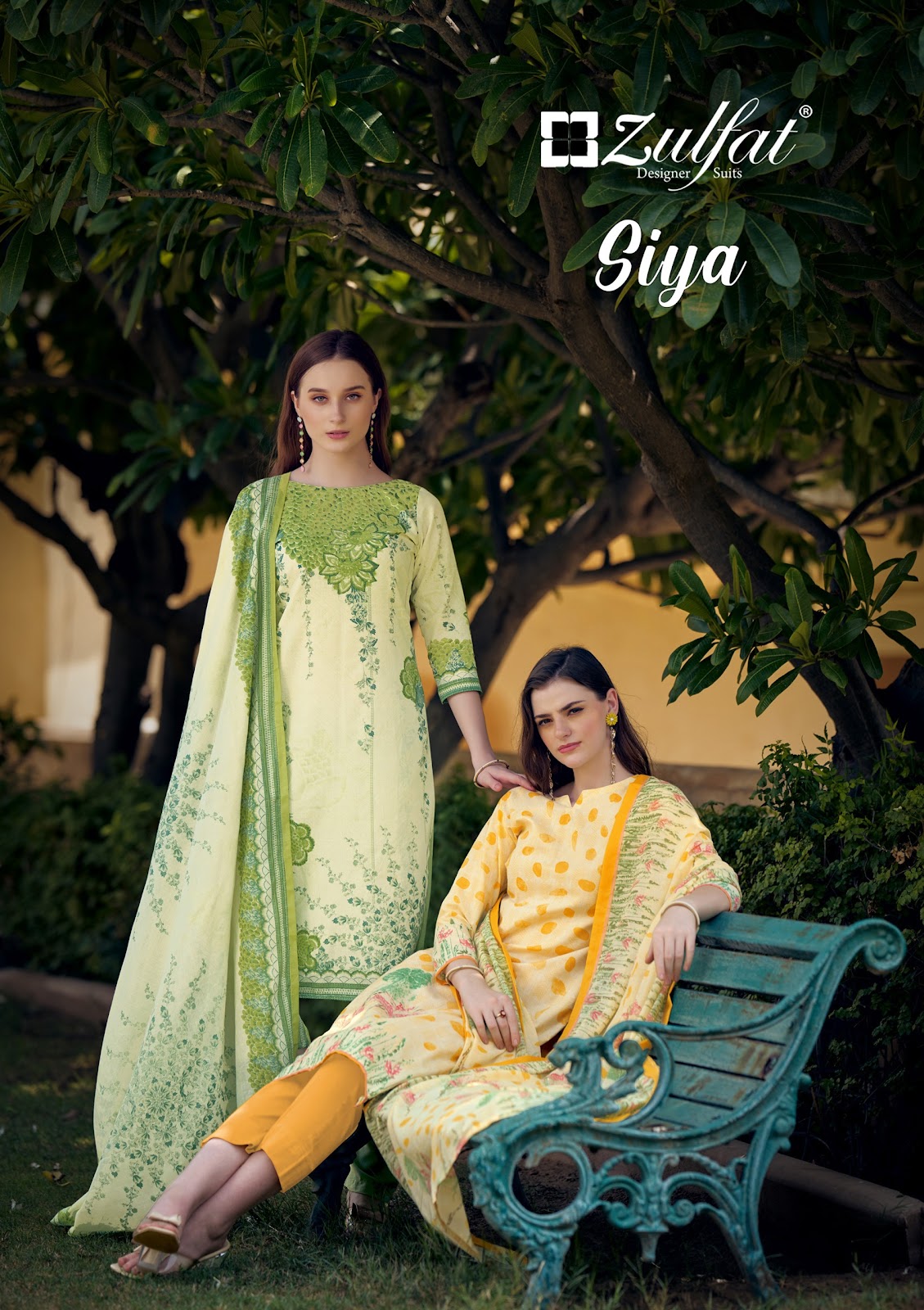 Siya Zulfat Designer Cotton Karachi Salwar Suits Manufacturer Gujarat