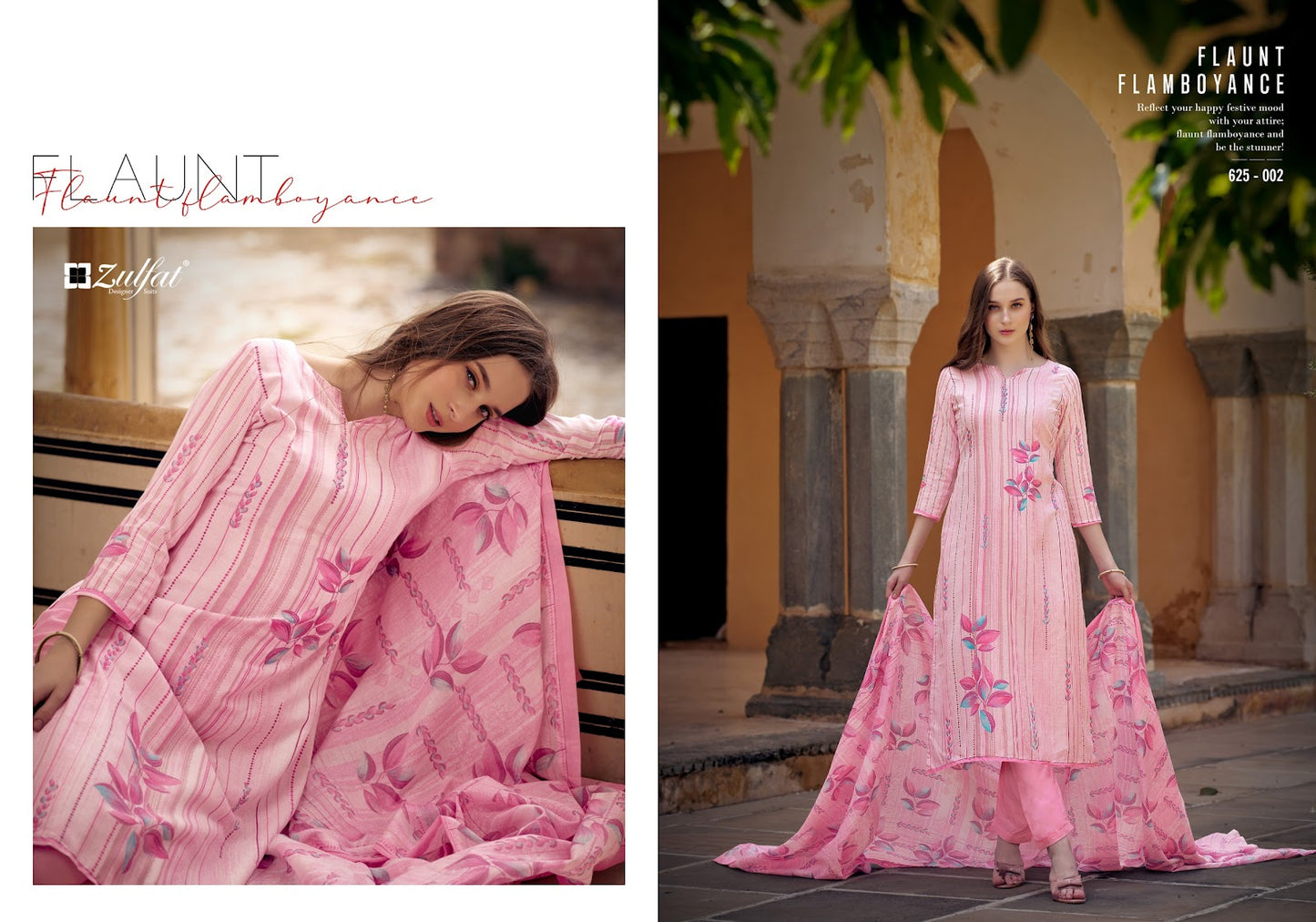 Siya Zulfat Designer Cotton Karachi Salwar Suits Manufacturer Gujarat