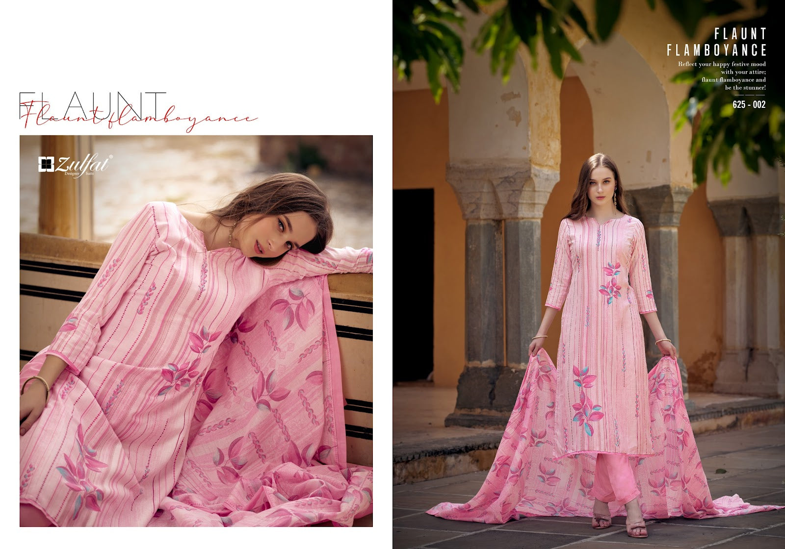 Siya Zulfat Designer Cotton Karachi Salwar Suits Manufacturer Gujarat