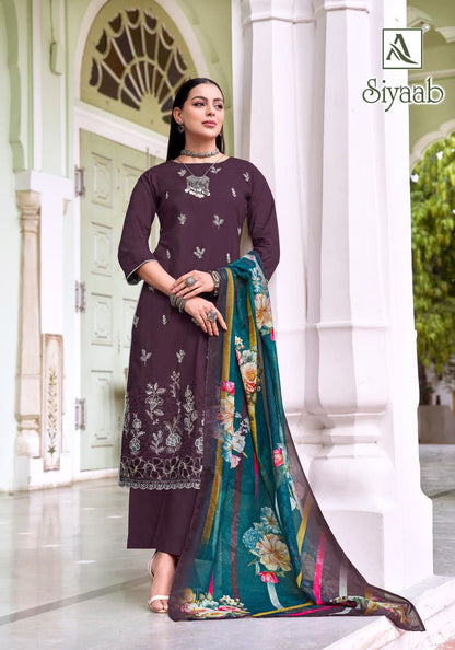 Siyaab Alok Pure Cotton Karachi Salwar Suits Supplier Gujarat