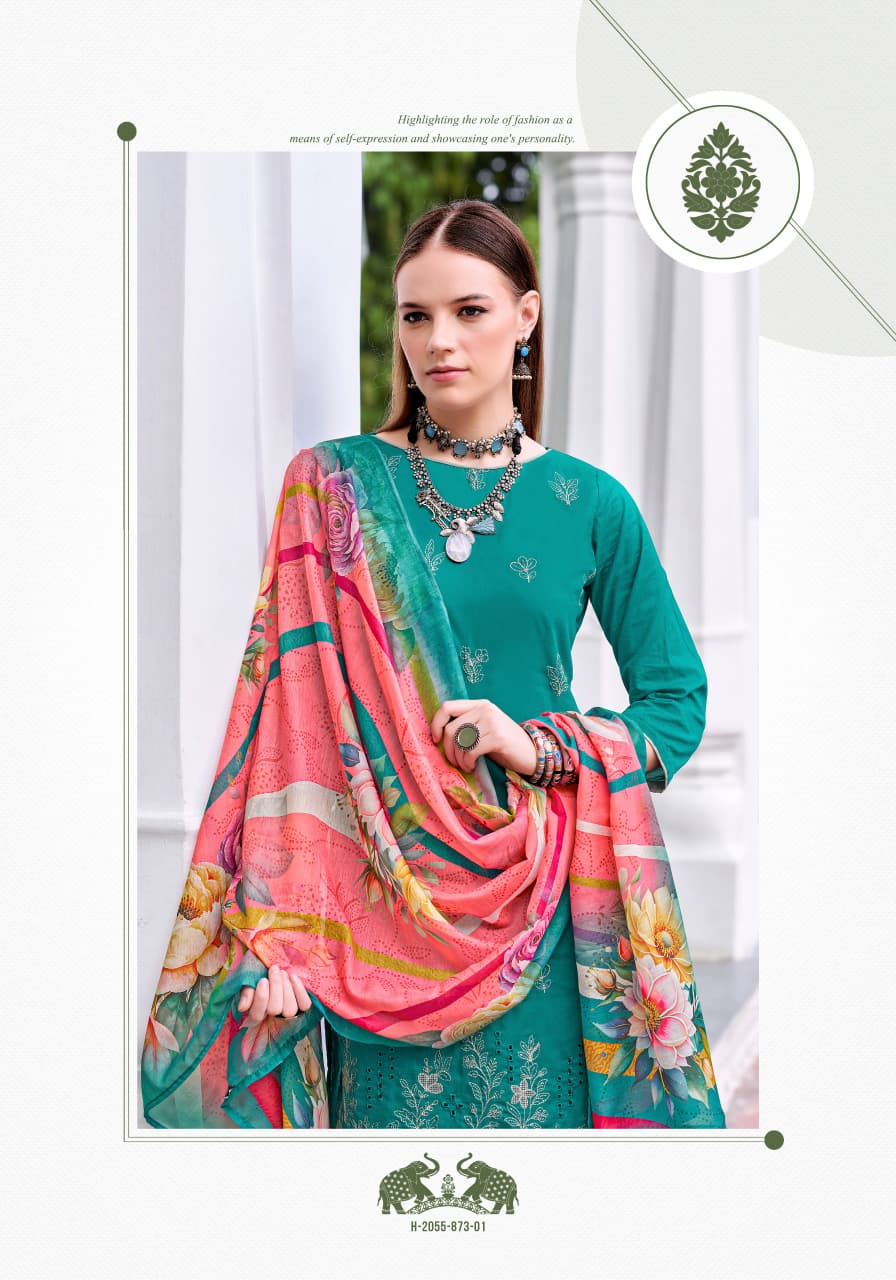 Siyaab Alok Pure Cotton Karachi Salwar Suits Supplier Gujarat