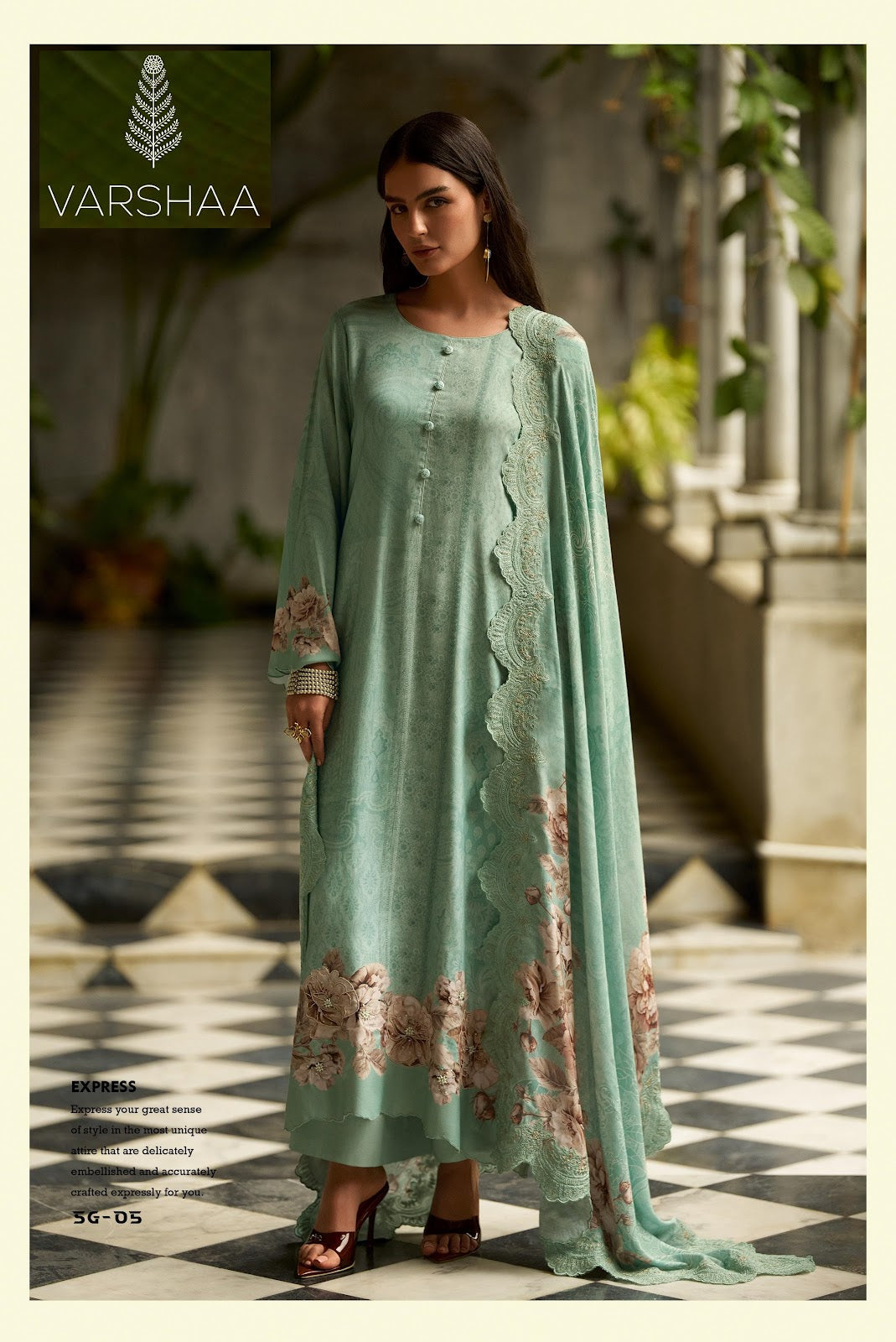 Siyah Gulzar Varshaa Pashmina Suits Wholesale Rate