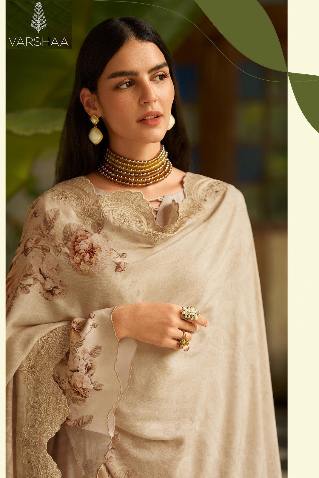Siyah Gulzar Varshaa Pashmina Suits Wholesale Rate
