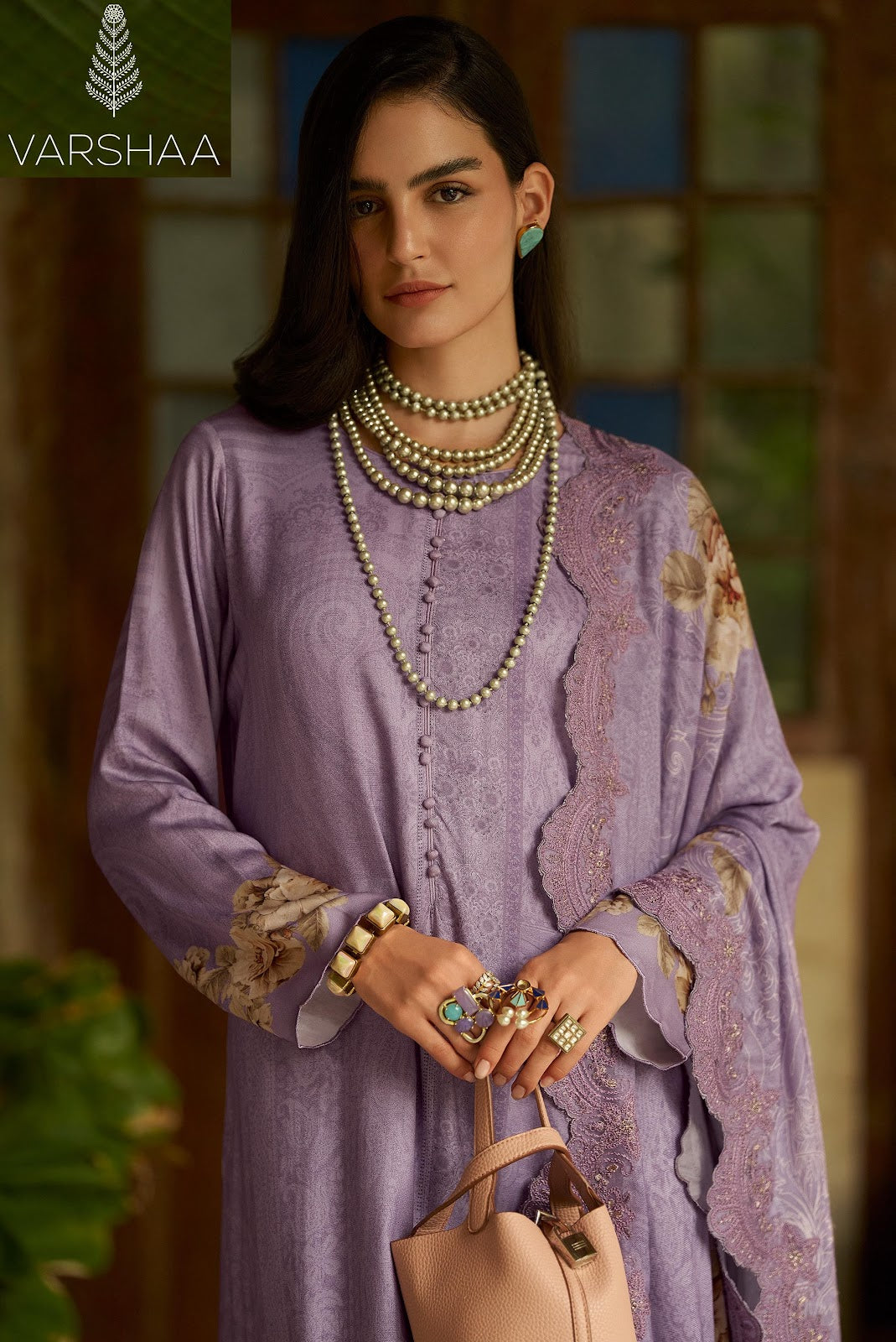 Siyah Gulzar Varshaa Pashmina Suits Wholesale Rate