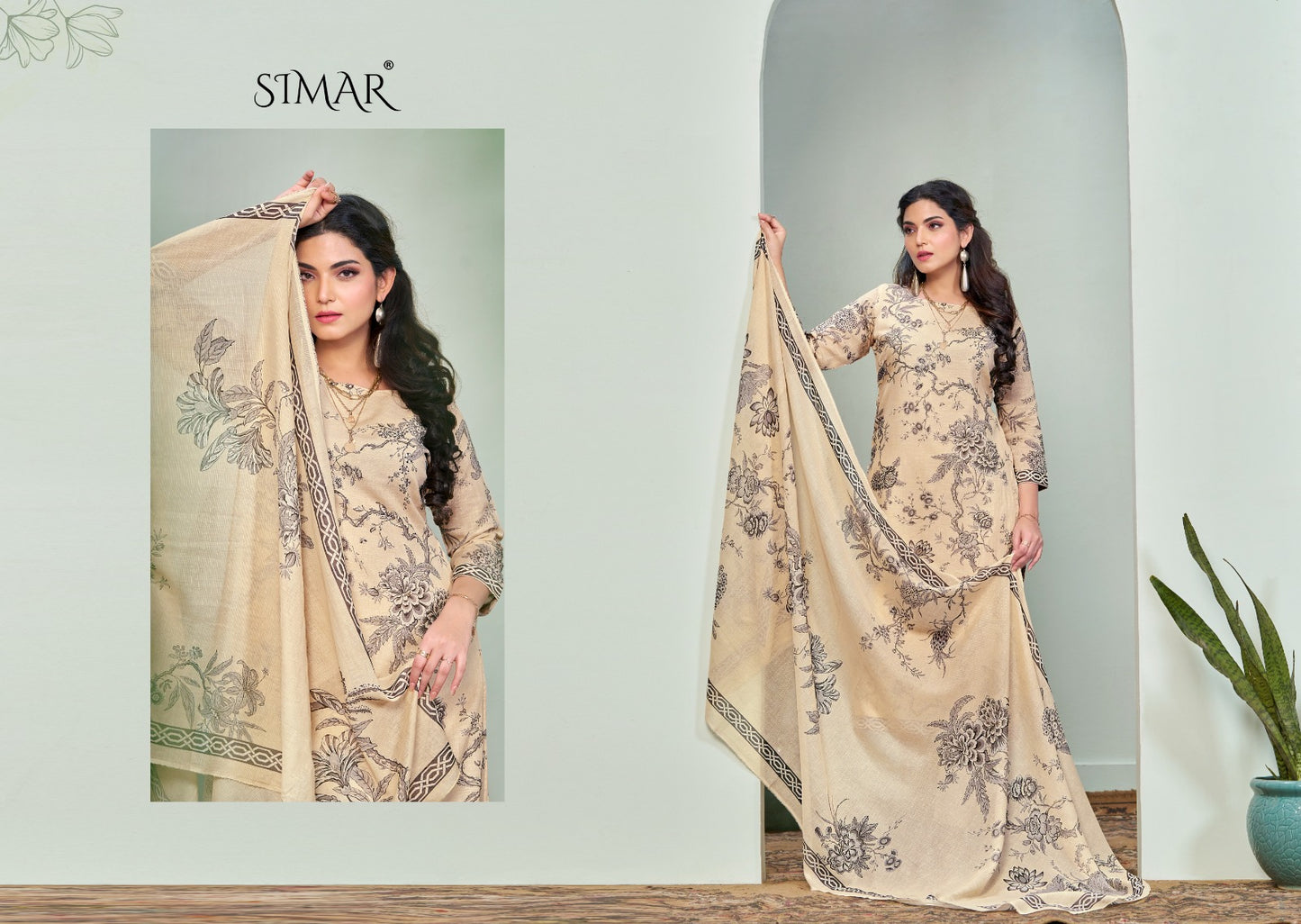 Siyahi Simar Pure Linen Pant Style Suits Manufacturer Gujarat