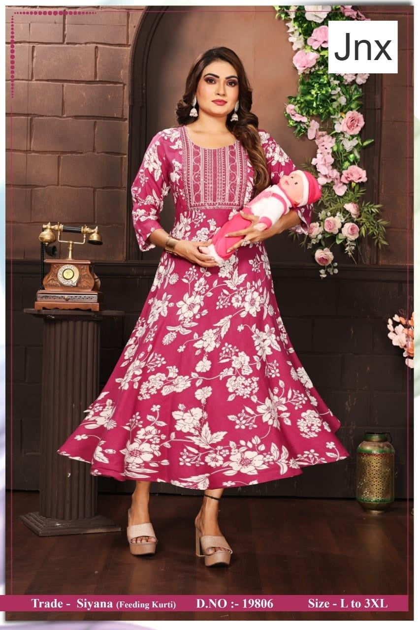 Siyana Jnx Rayon Feeding Kurtis Manufacturer India