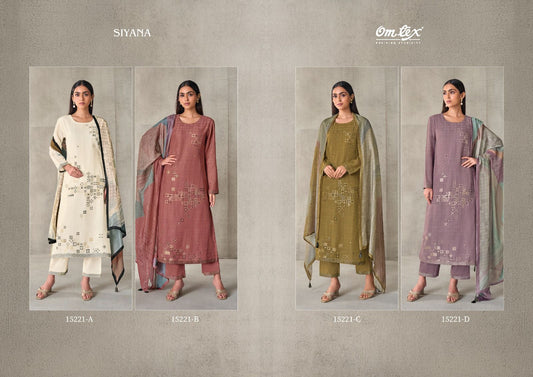 Siyana Omtex Linen Jacquard Pant Style Suits Wholesale Rate
