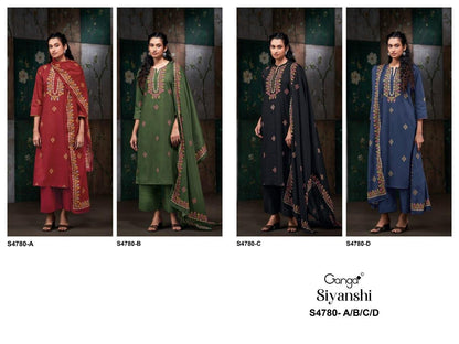 Siyanshi S4780 Ganga Cotton Pant Style Suits Wholesaler Ahmedabad
