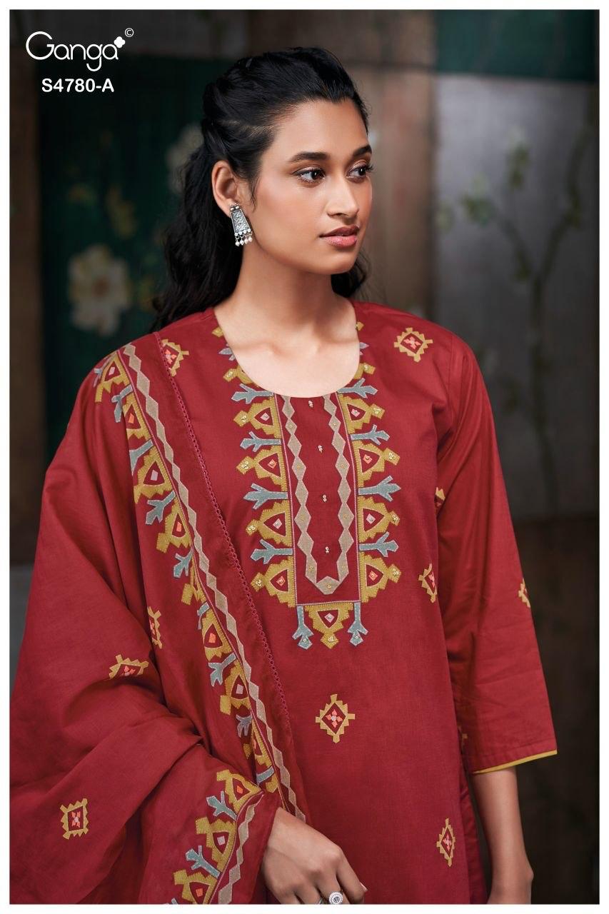 Siyanshi S4780 Ganga Cotton Pant Style Suits Wholesaler Ahmedabad