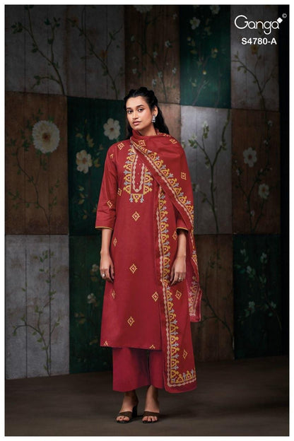 Siyanshi S4780 Ganga Cotton Pant Style Suits Wholesaler Ahmedabad