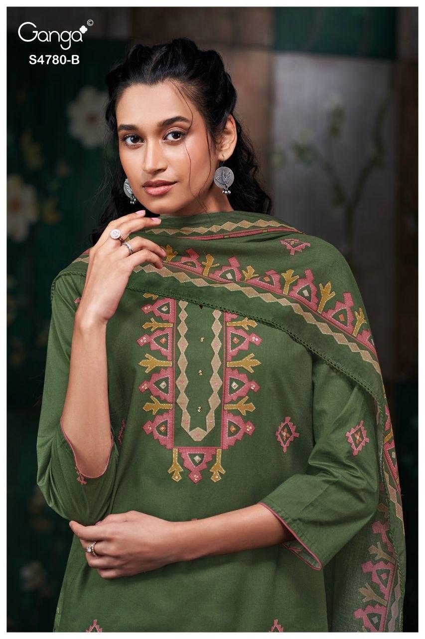 Siyanshi S4780 Ganga Cotton Pant Style Suits Wholesaler Ahmedabad