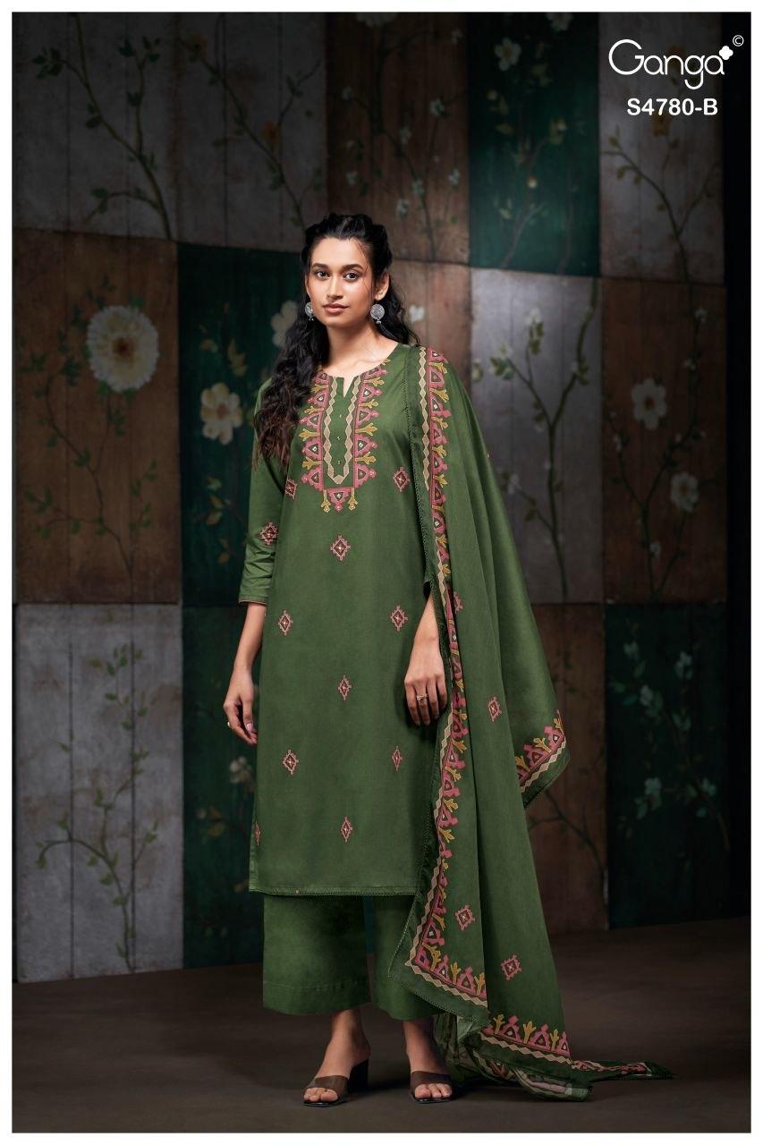 Siyanshi S4780 Ganga Cotton Pant Style Suits Wholesaler Ahmedabad