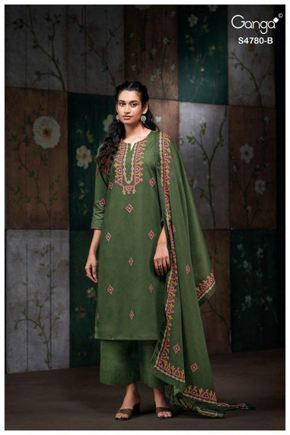 Siyanshi S4780 Ganga Cotton Pant Style Suits Wholesaler Ahmedabad