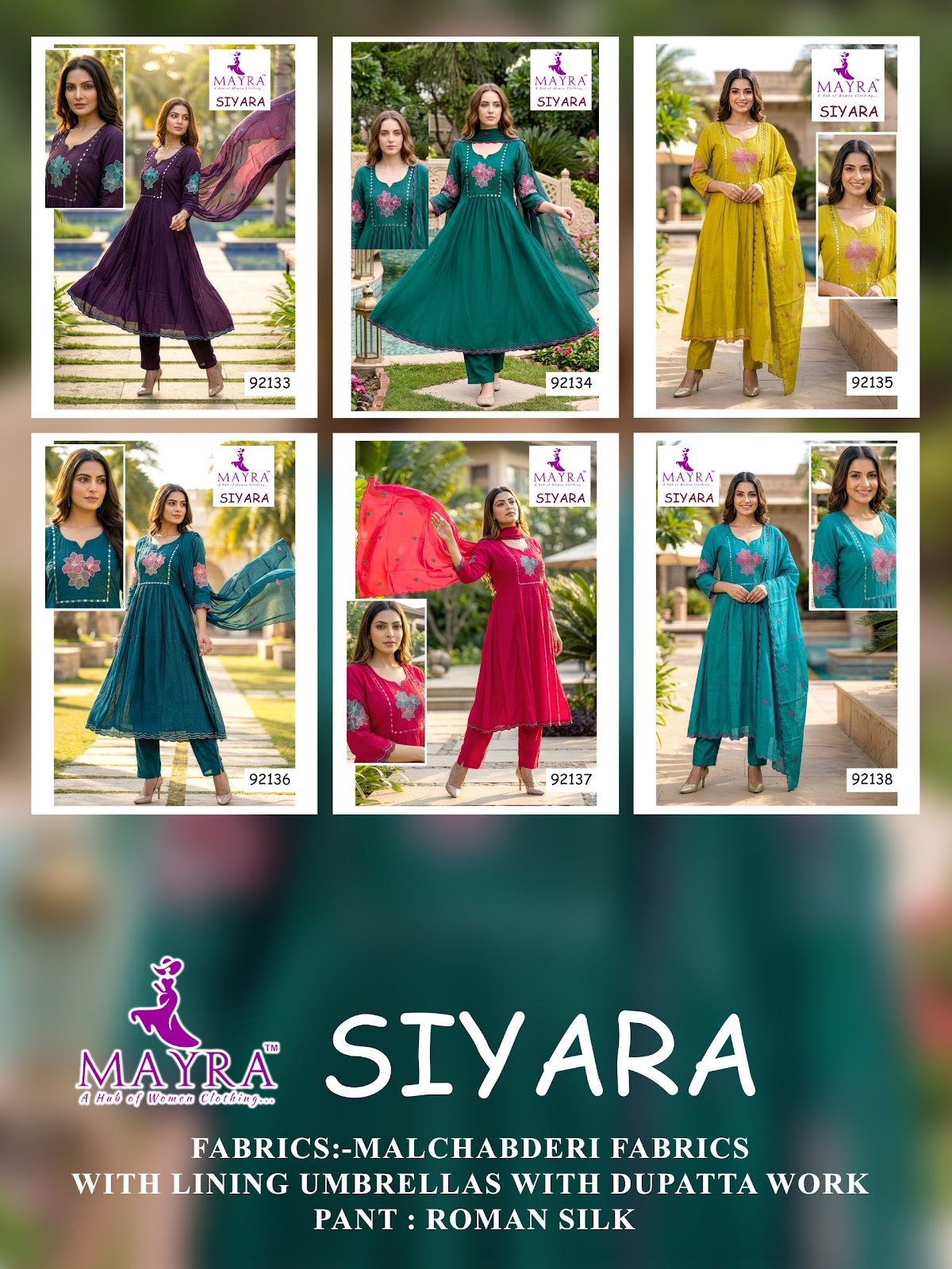 Siyara Mayra Chanderi Readymade Anarkali Suits Supplier