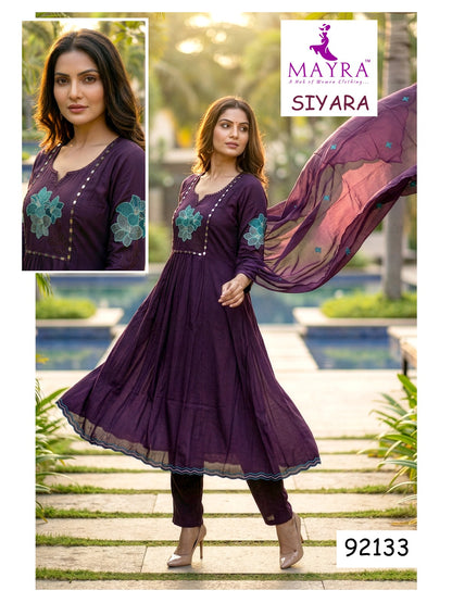 Siyara Mayra Chanderi Readymade Anarkali Suits Supplier