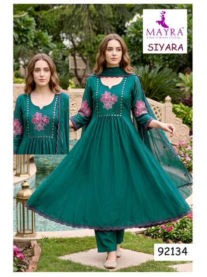 Siyara Mayra Chanderi Readymade Anarkali Suits Supplier