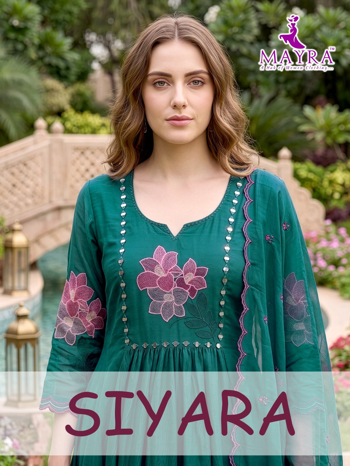 Siyara Mayra Chanderi Readymade Anarkali Suits Supplier