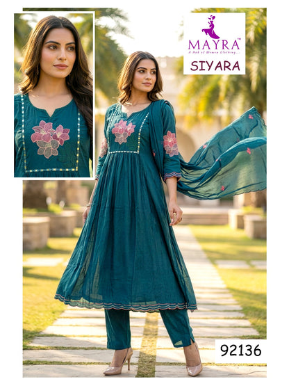 Siyara Mayra Chanderi Readymade Anarkali Suits Supplier