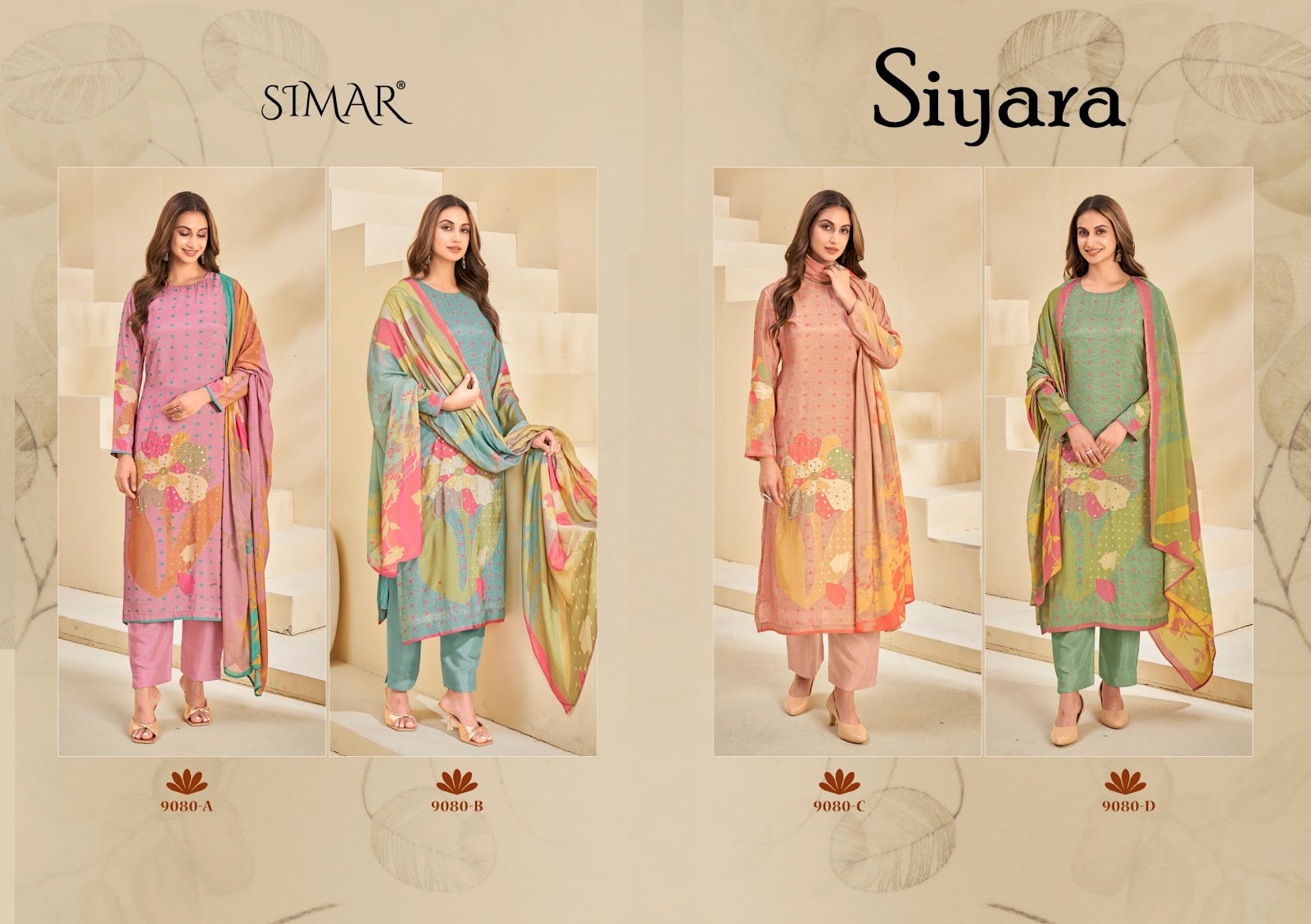 Siyara Simar Pure Viscose Muslin Pant Style Suits Manufacturer Gujarat