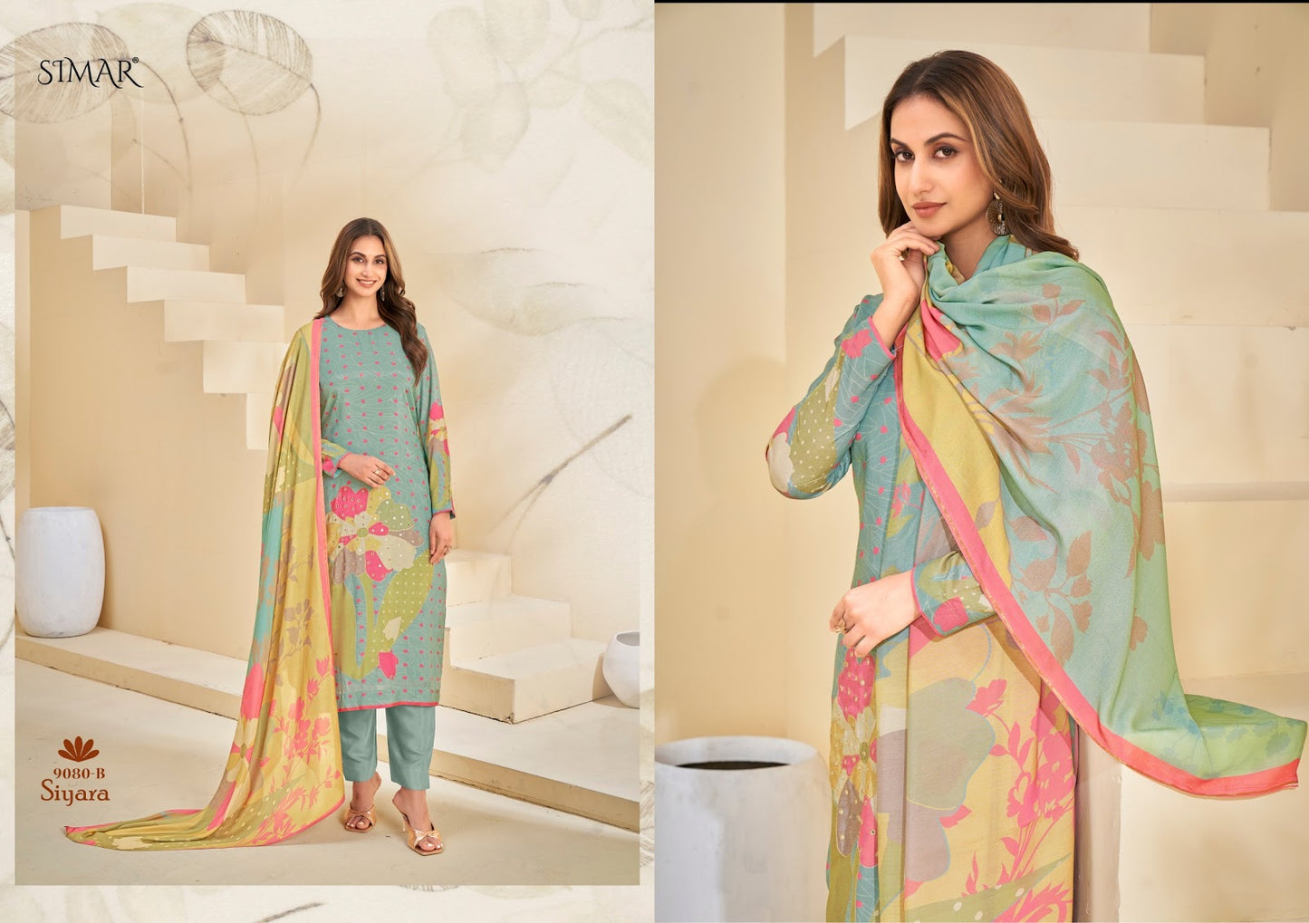 Siyara Simar Pure Viscose Muslin Pant Style Suits Manufacturer Gujarat