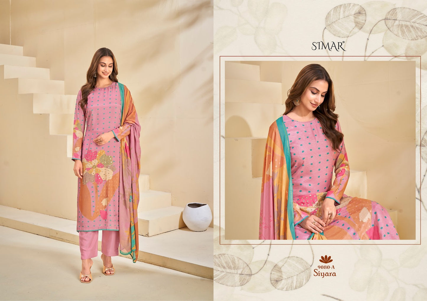 Siyara Simar Pure Viscose Muslin Pant Style Suits Manufacturer Gujarat