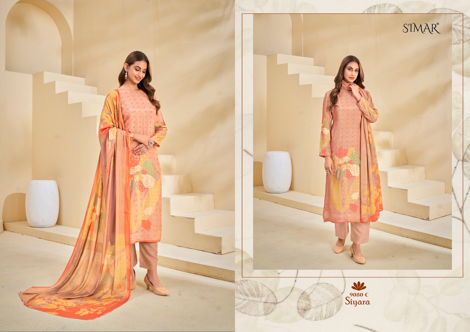 Siyara Simar Pure Viscose Muslin Pant Style Suits Manufacturer Gujarat