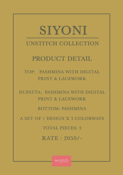 Siyoni Naariti Pashmina Suits Wholesaler Gujarat