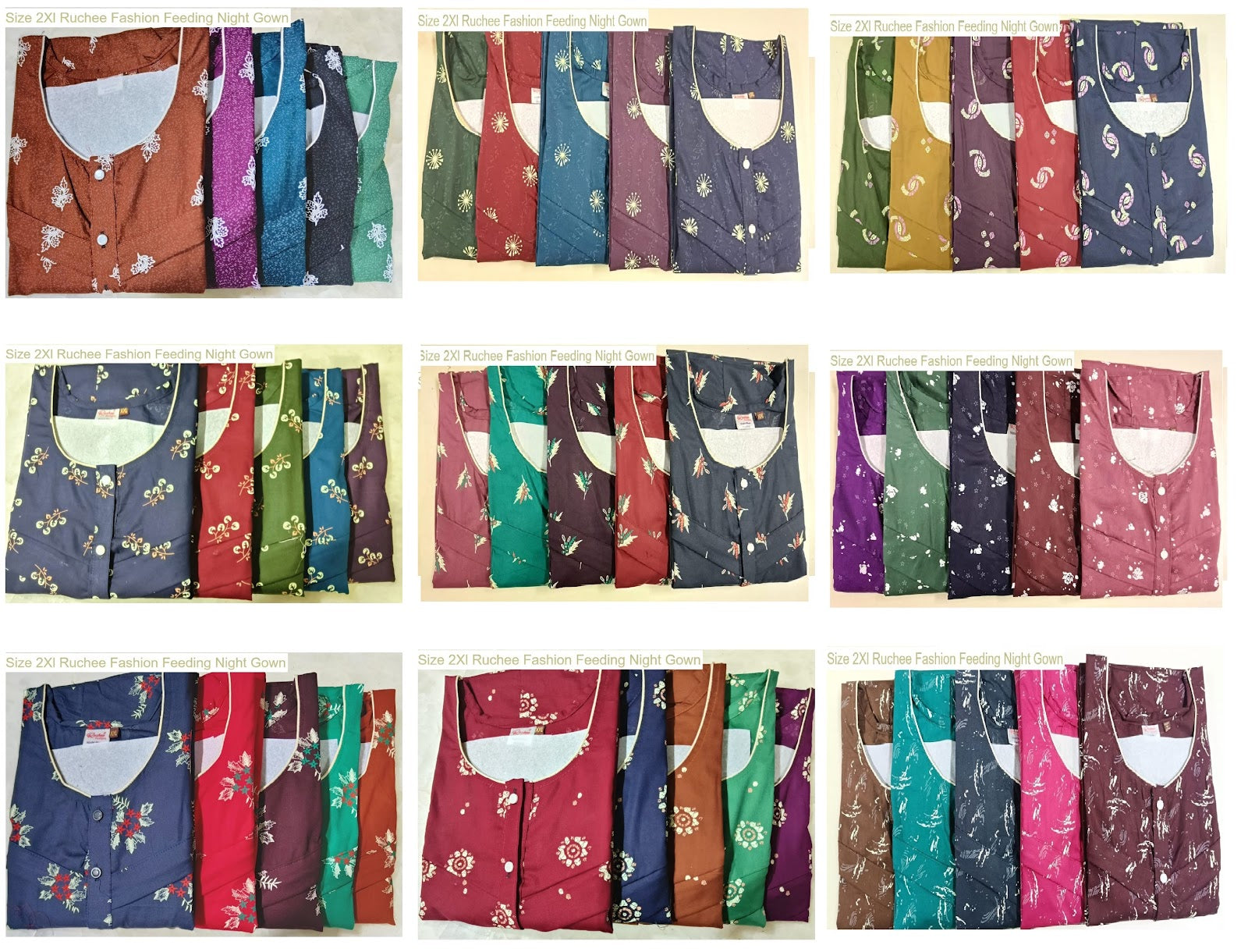 Size 2Xl Ruchee Fashion Rajwadi Feeding Night Gown Wholesale Rate