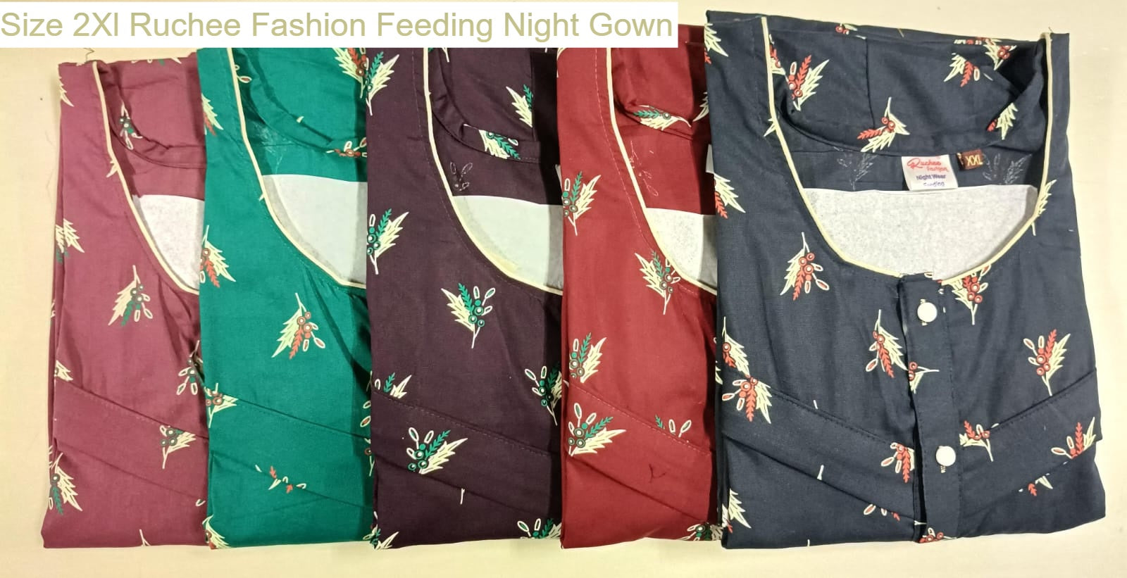 Size 2Xl Ruchee Fashion Rajwadi Feeding Night Gown Wholesale Rate