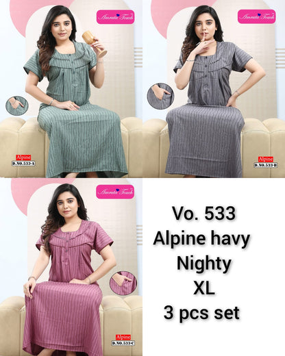 Size Xl 300625 Kavyansika Alpine Night Gowns Exporter