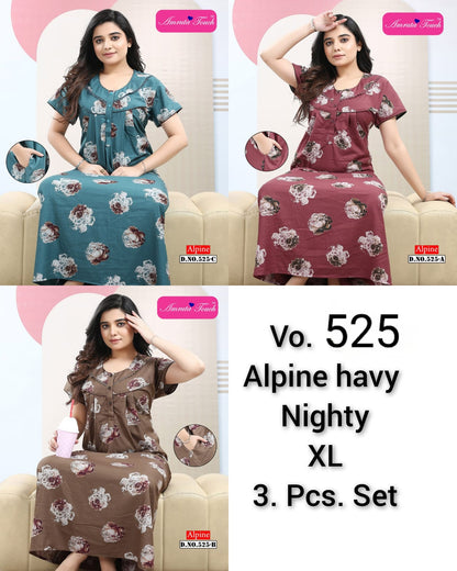 Size Xl 300625 Kavyansika Alpine Night Gowns Exporter