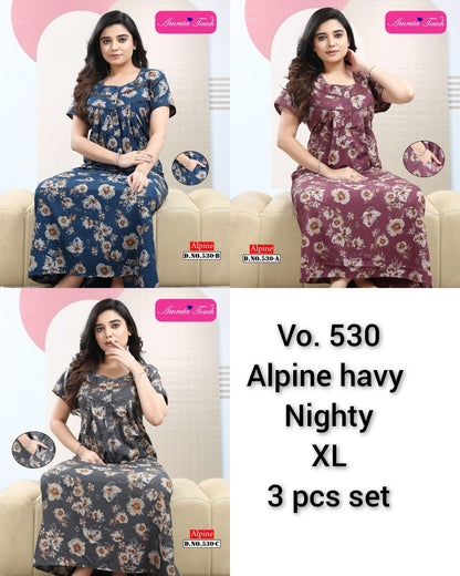 Size Xl 300625 Kavyansika Alpine Night Gowns Exporter