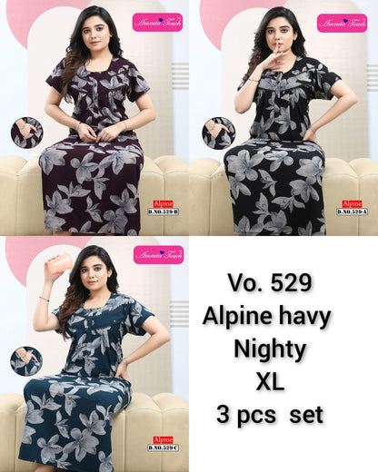 Size Xl 300625 Kavyansika Alpine Night Gowns Exporter