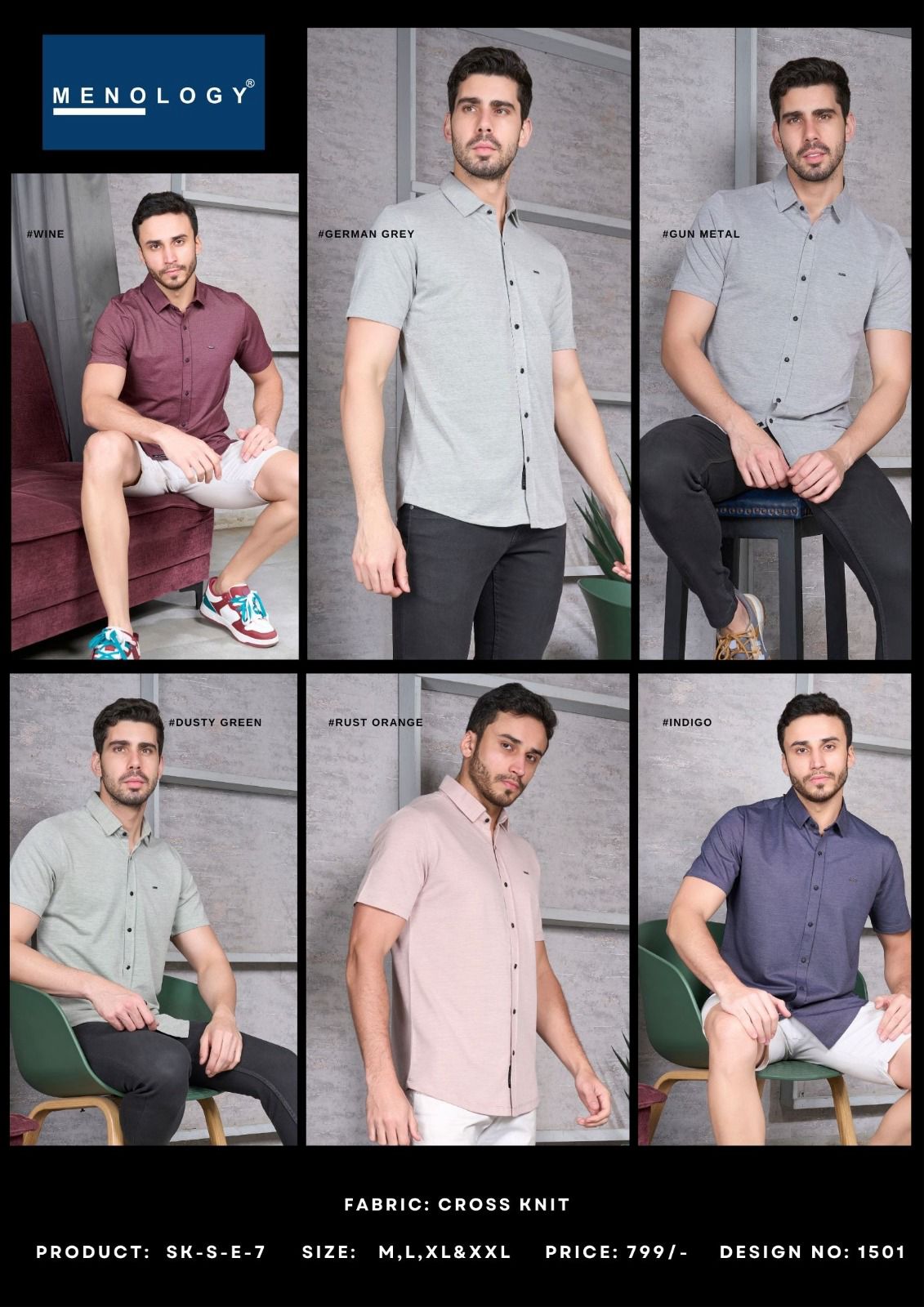 Sk S E 7 Menology Knit Mens Tshirts Exporter