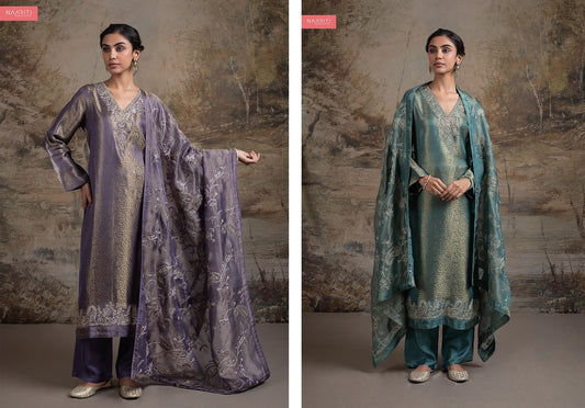 Skara Naariti Silk Pant Style Suits Wholesaler Gujarat